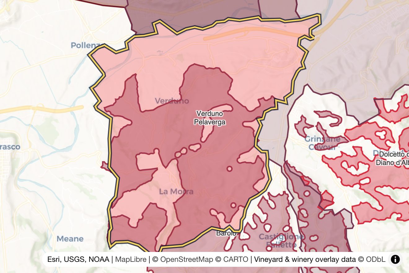 Map of Verduno