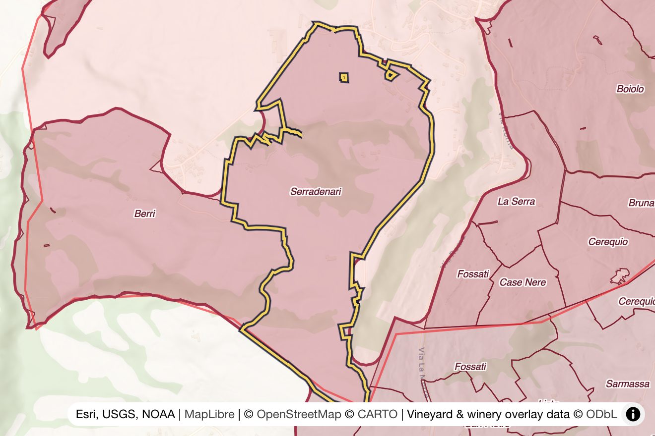 Map of Serradenari