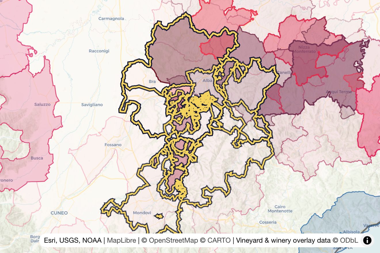 Map of Langhe