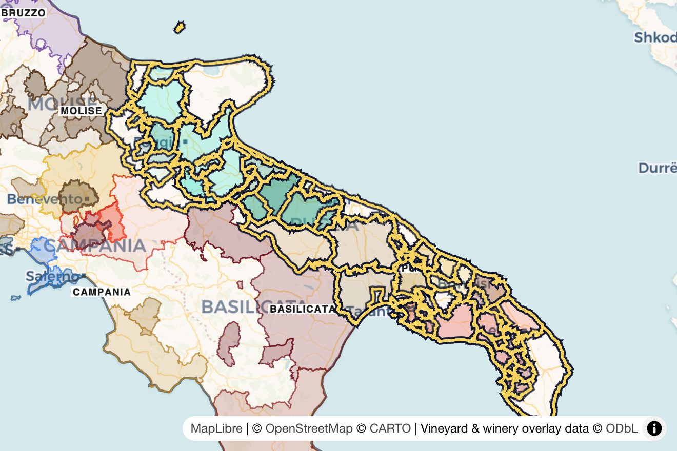 Map of Puglia