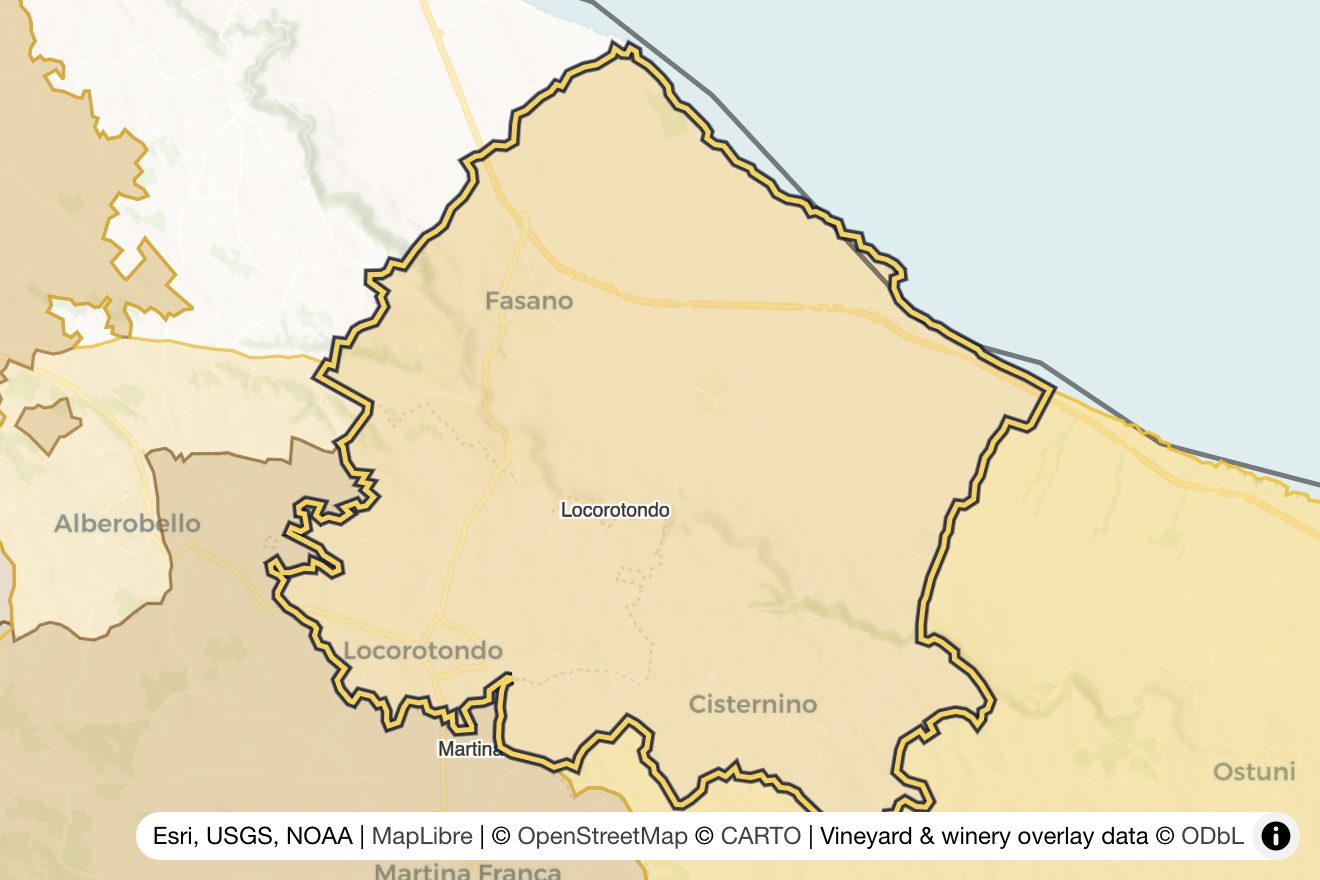 Map of Locorotondo