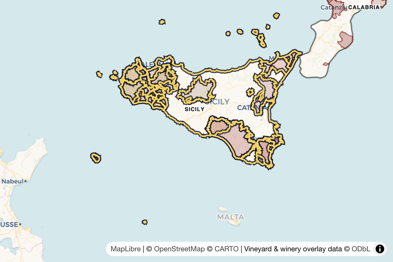 Map of Sicily
