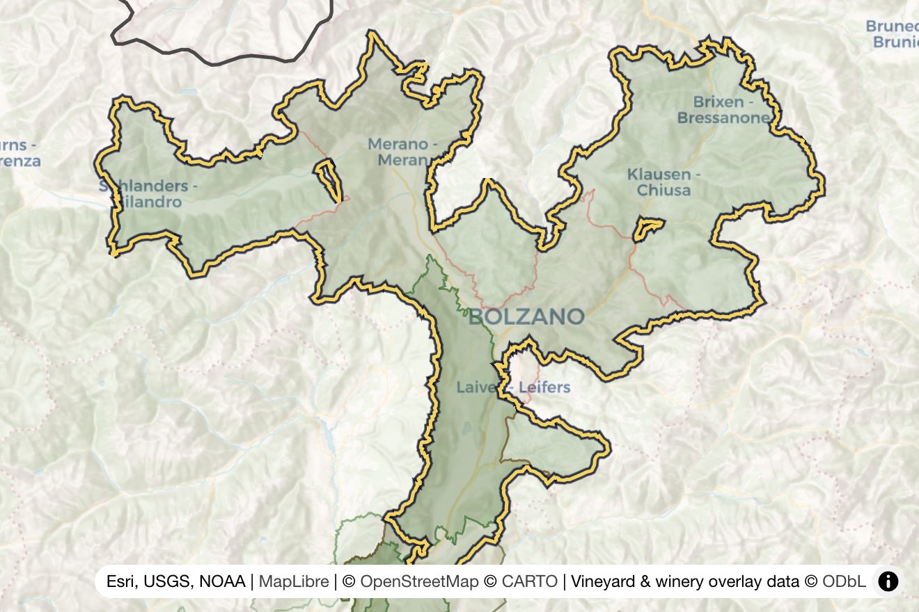 Map of Alto Adige