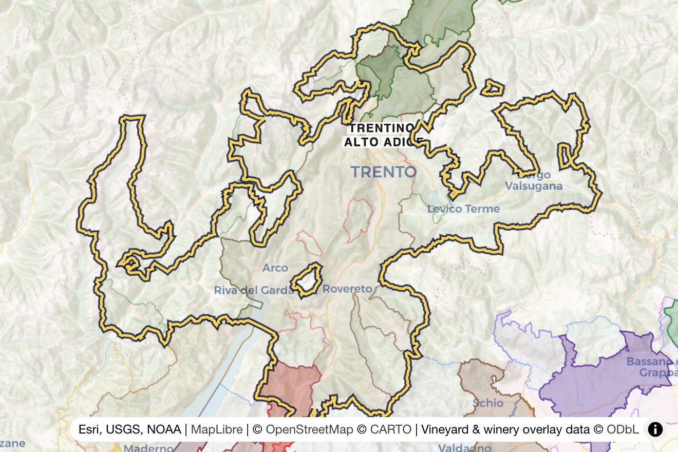 Map of Trentino