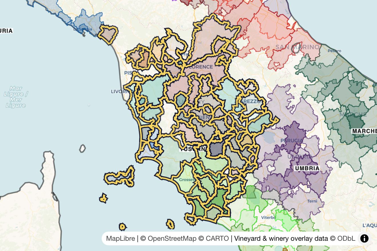 Map of Tuscany