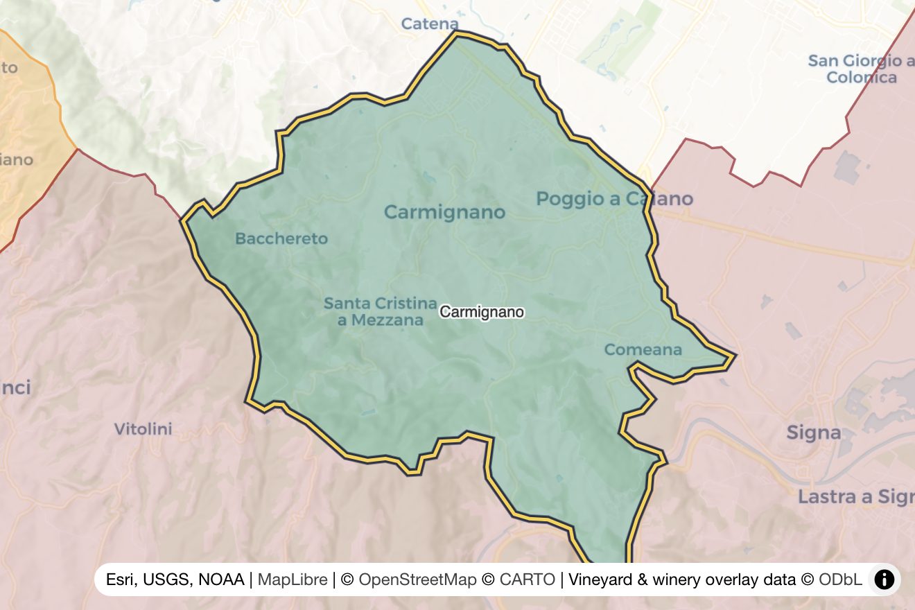 Map of Carmignano