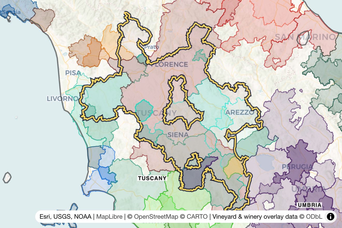Map of Chianti