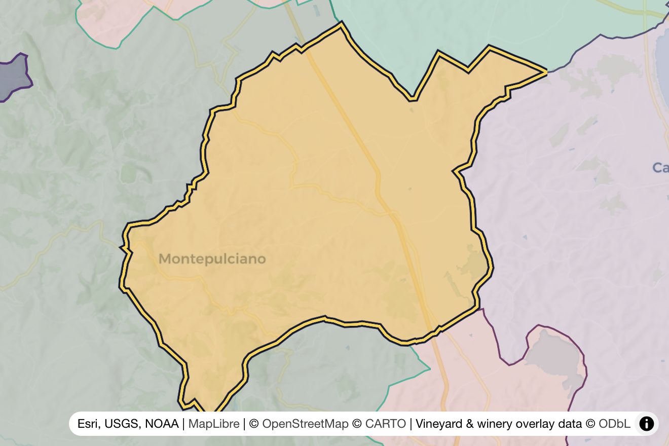 Map of Vino Nobile di Montepulciano