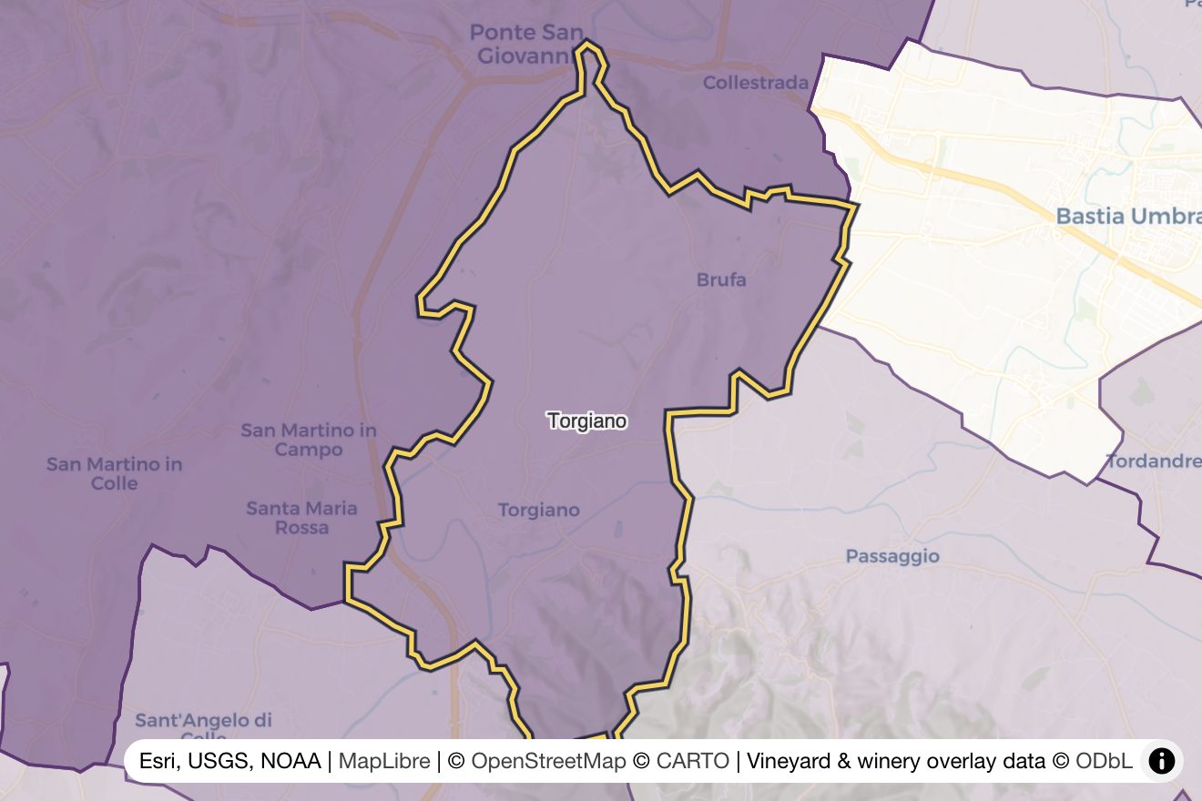 Map of Torgiano