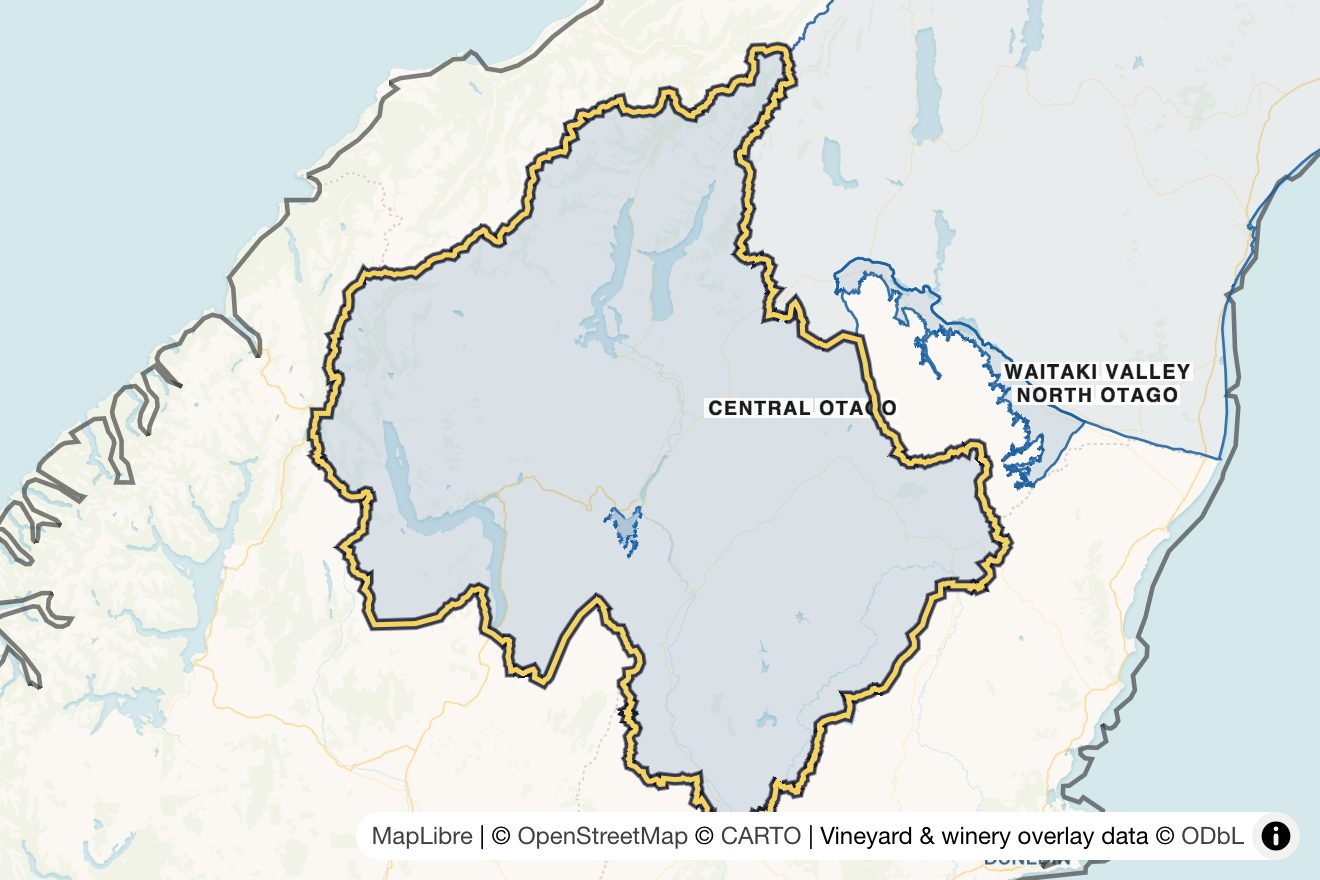 Map of Central Otago