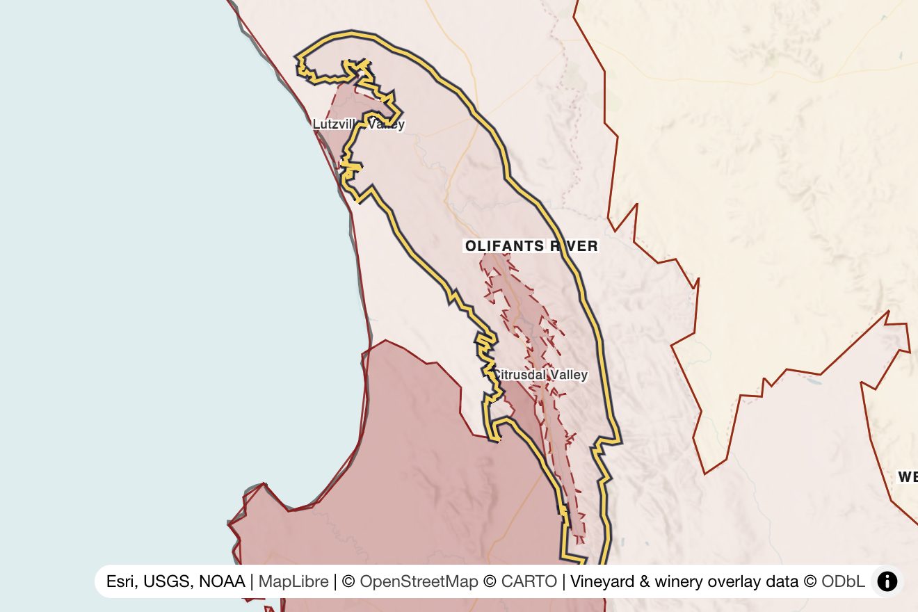 Map of Olifants River