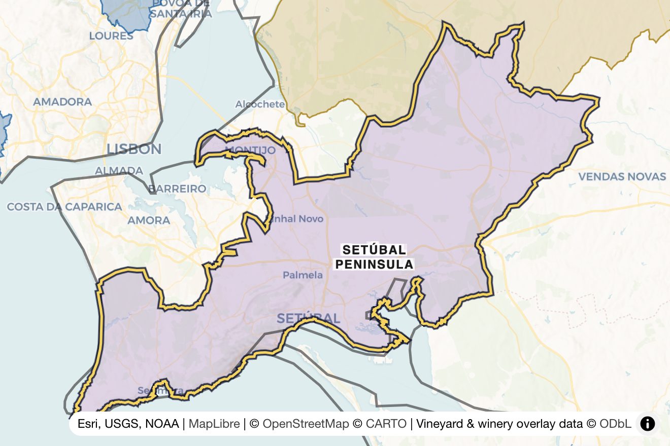 Map of Setúbal