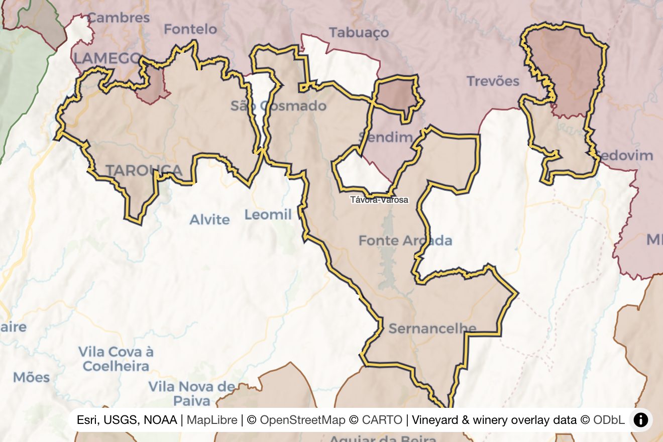 Map of Távora-Varosa
