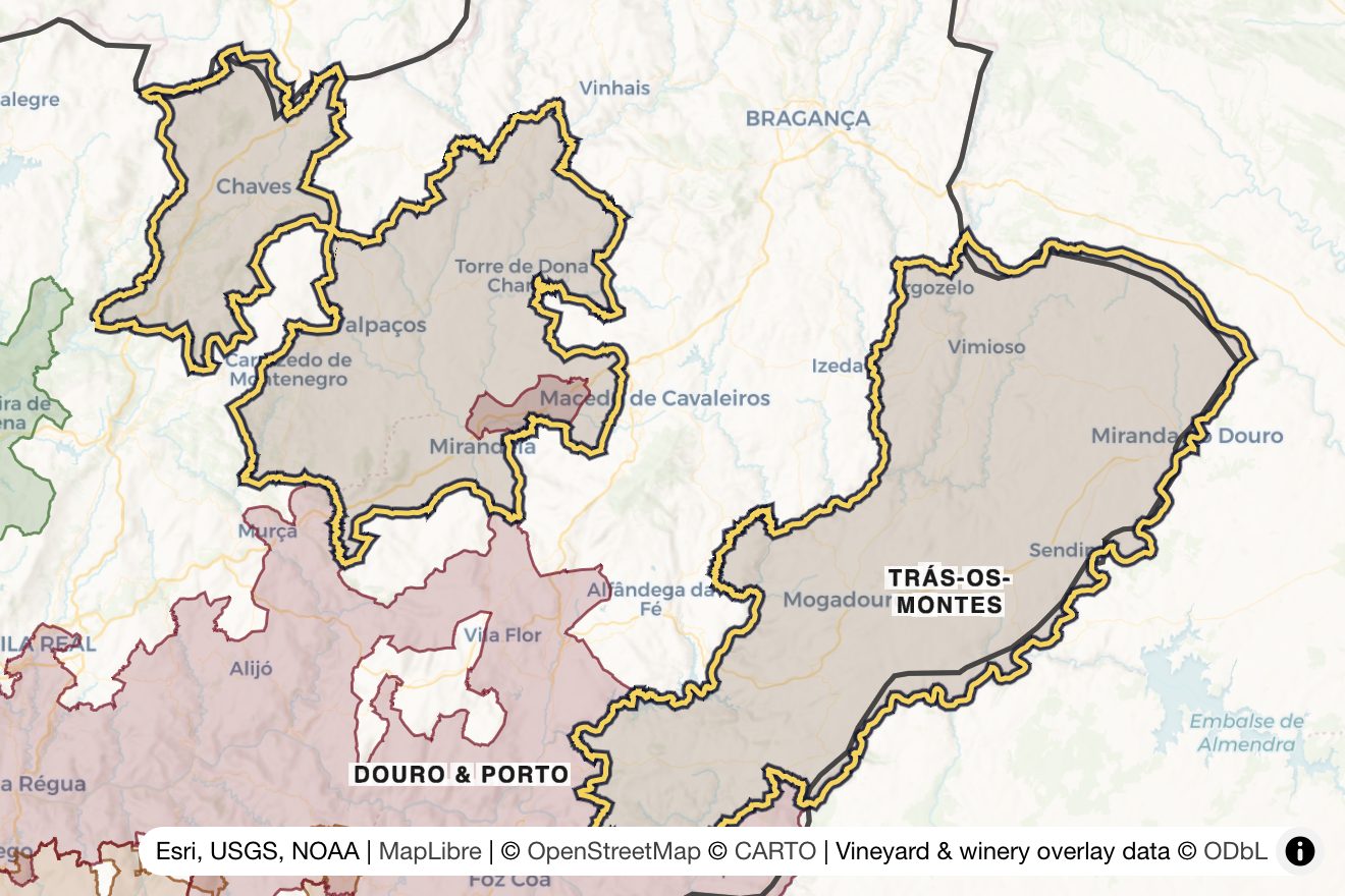 Map of Trás-os-Montes