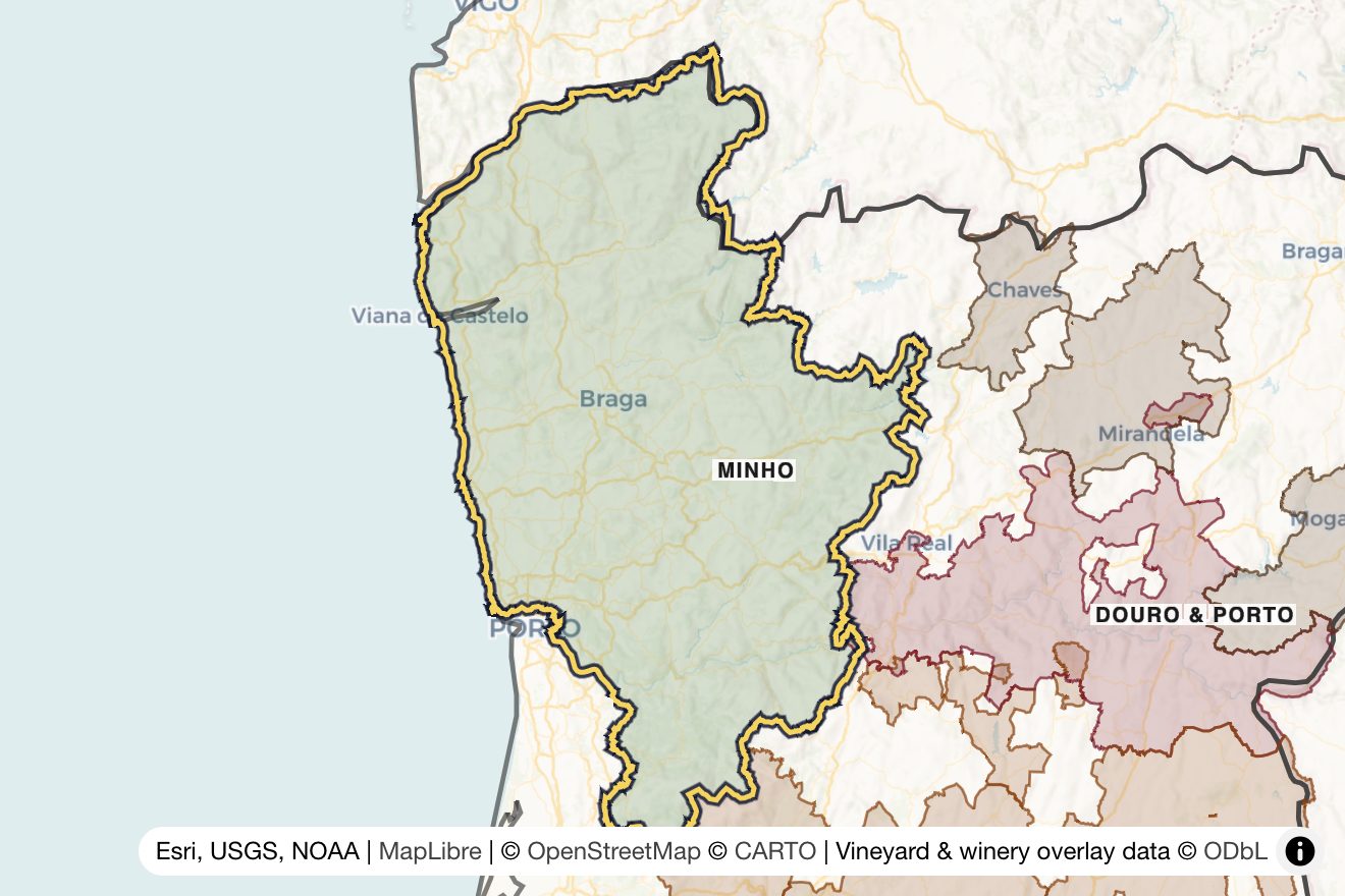 Map of Vinho Verde