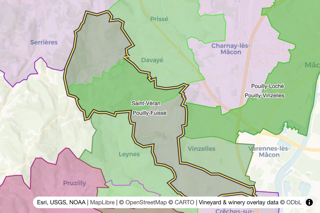 Map of Pouilly Fuisse