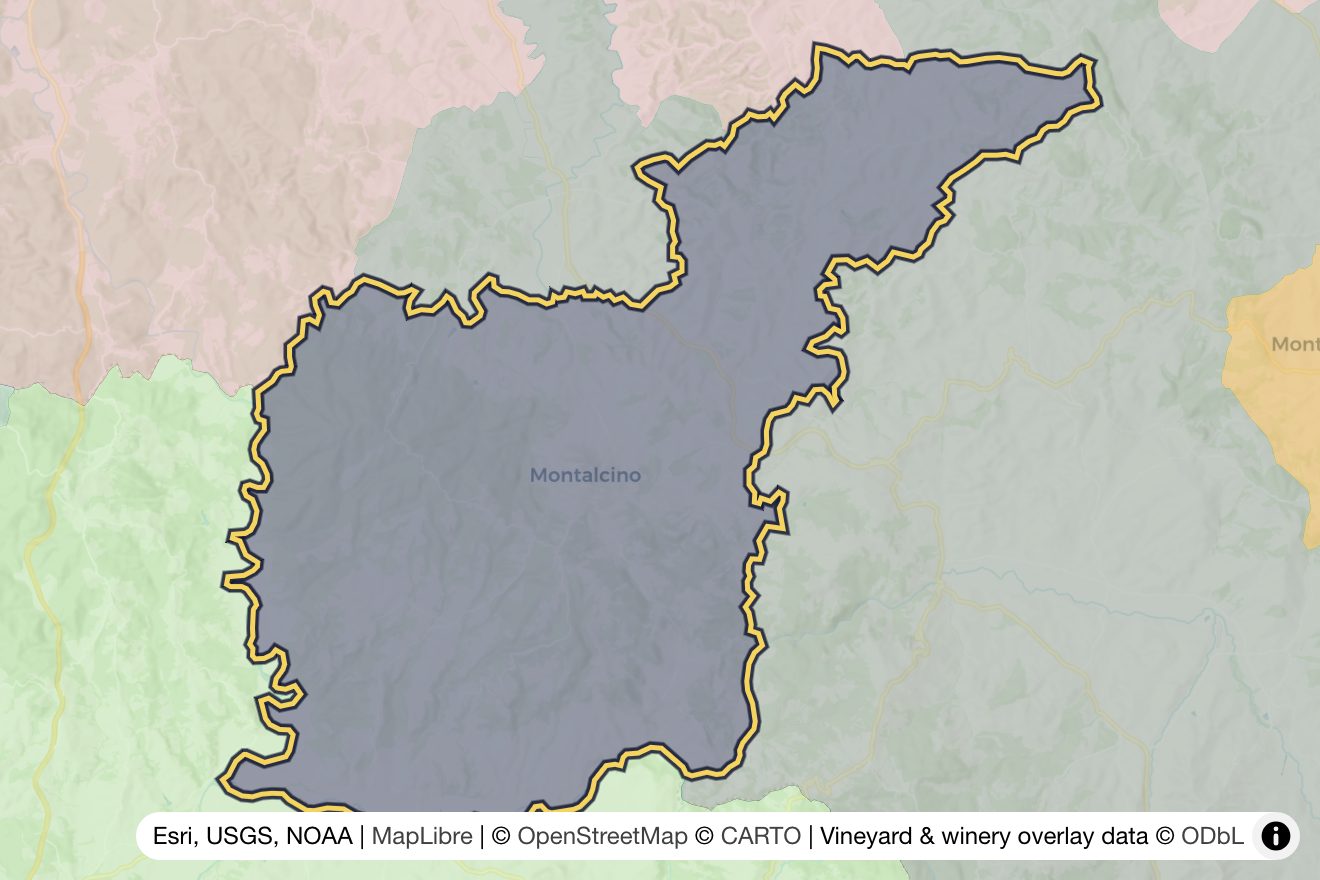 Map of Rosso Di Montalcino