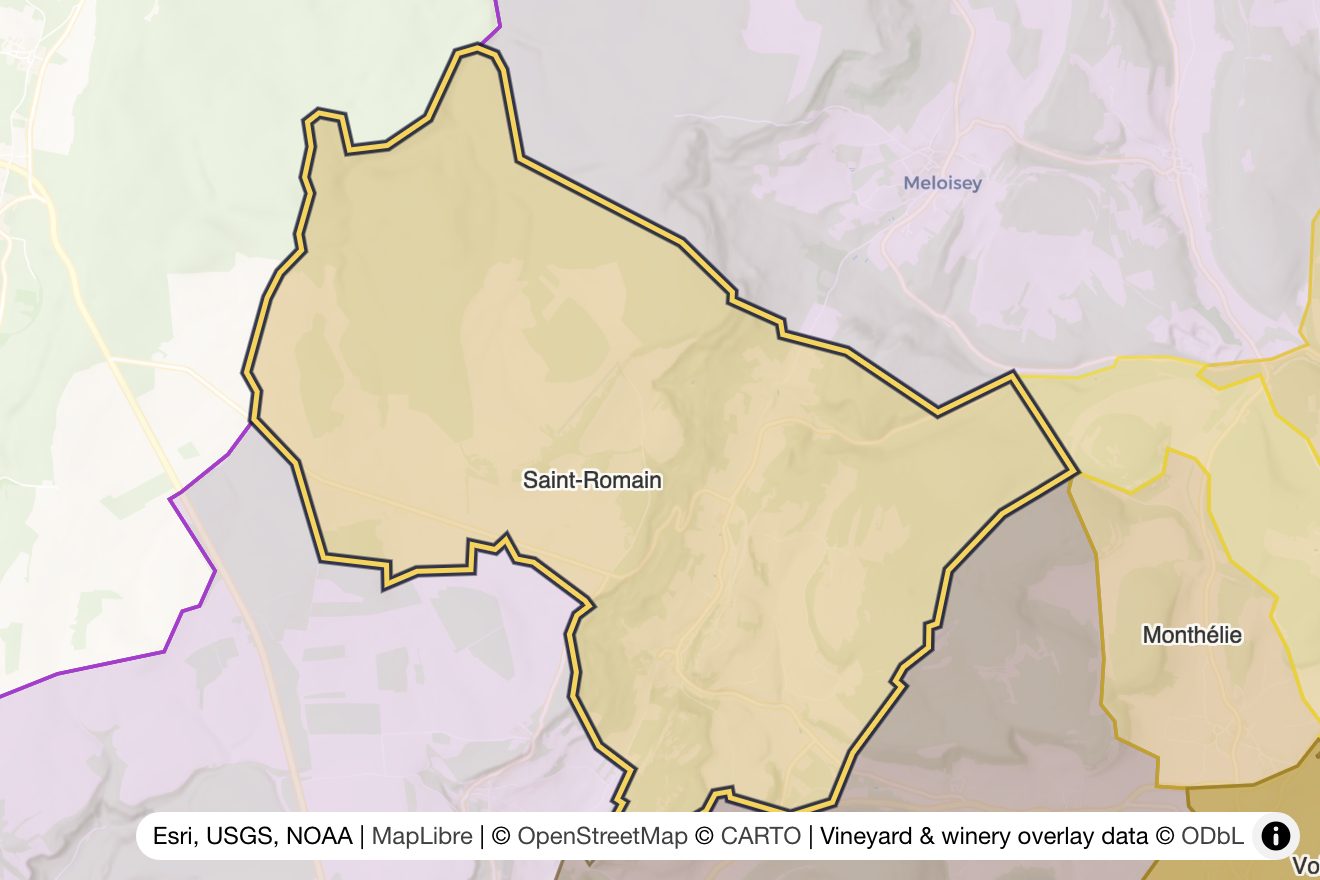 Map of Saint Romain