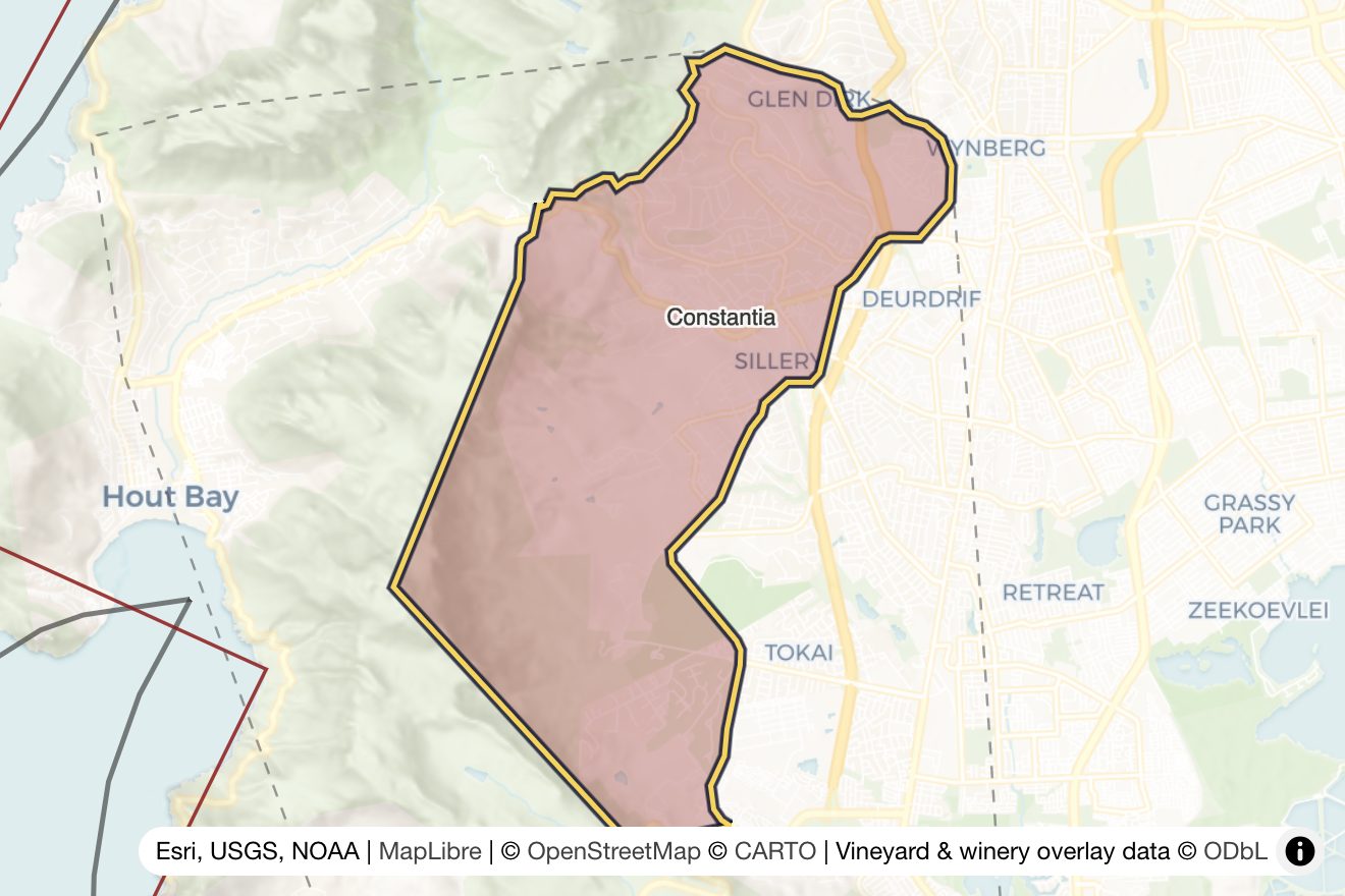 Map of Constantia