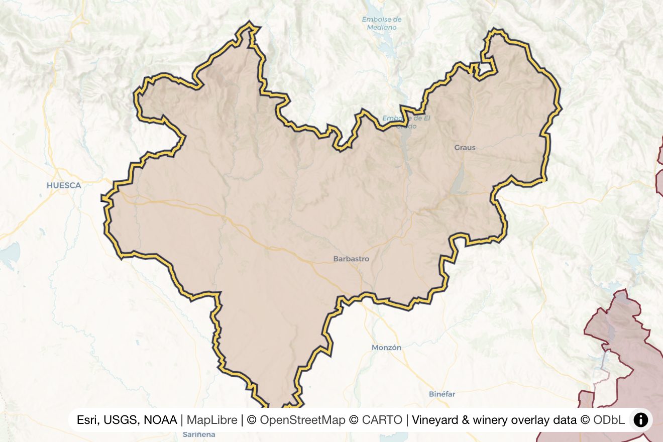 Map of Somontano
