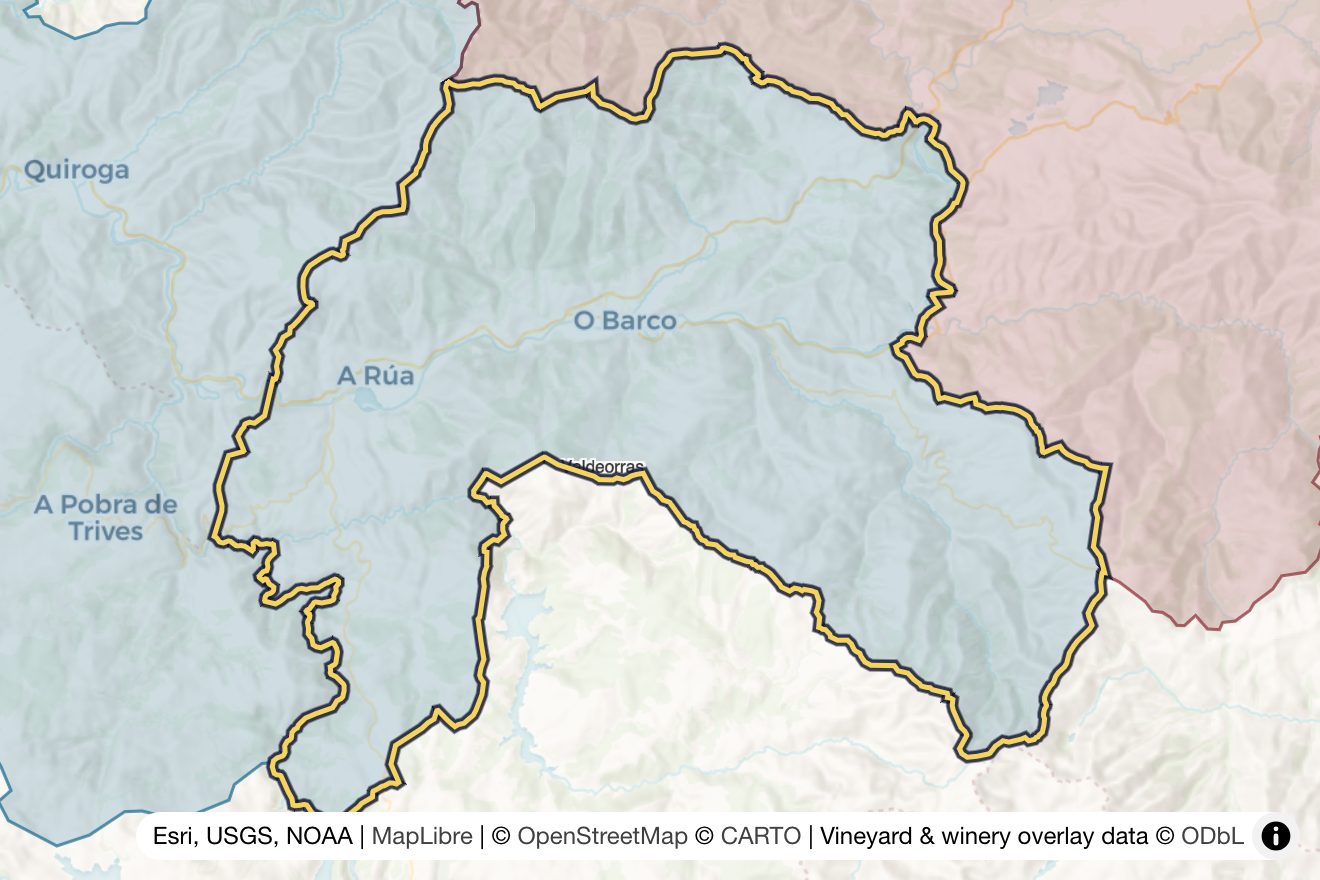 Map of Valdeorras