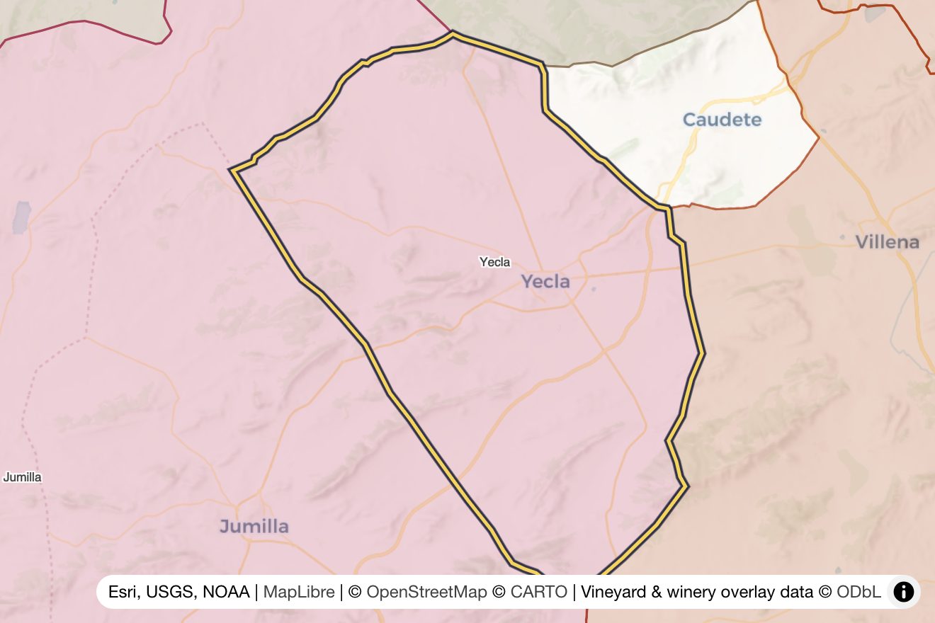 Map of Yecla