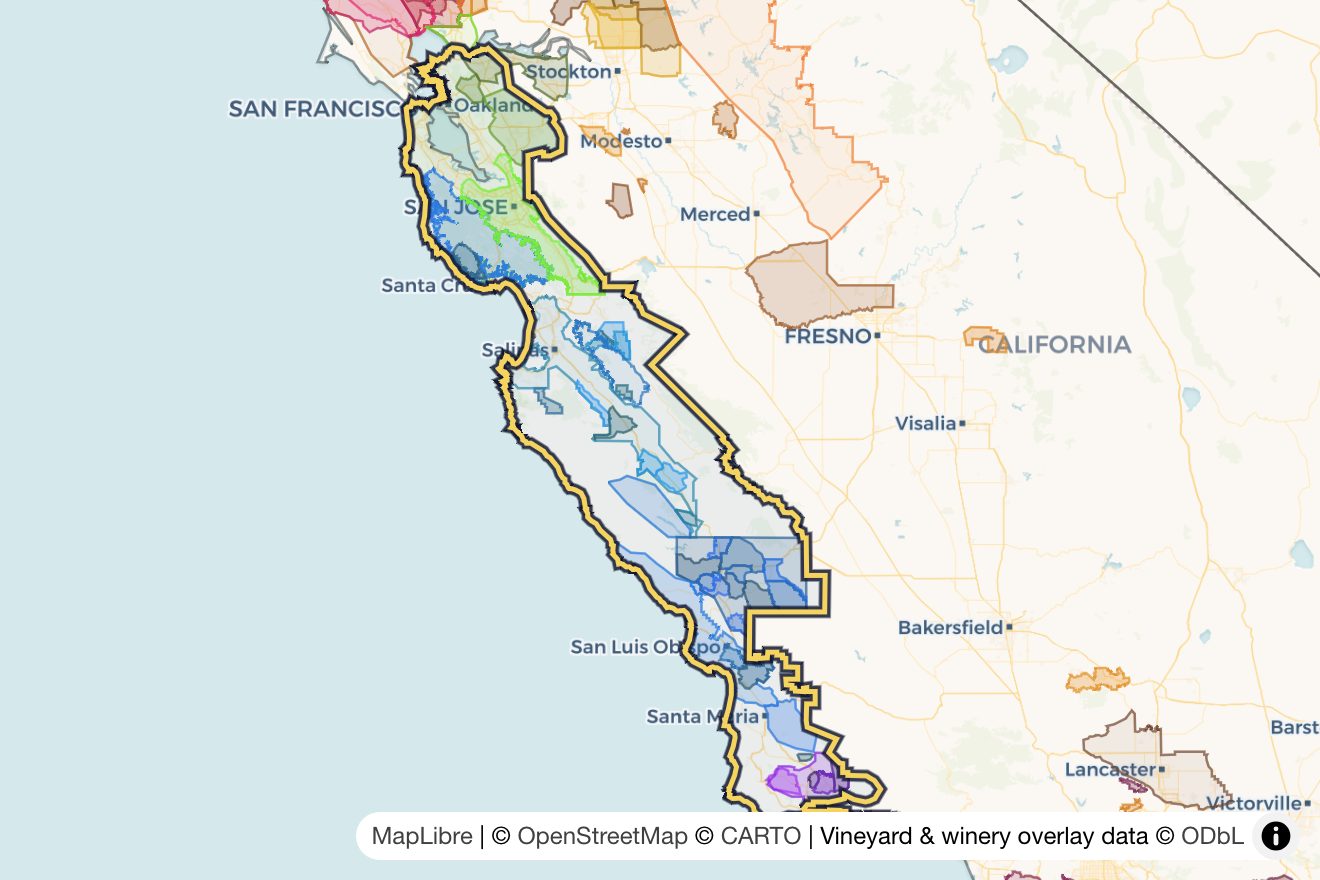 Map of Central Coast