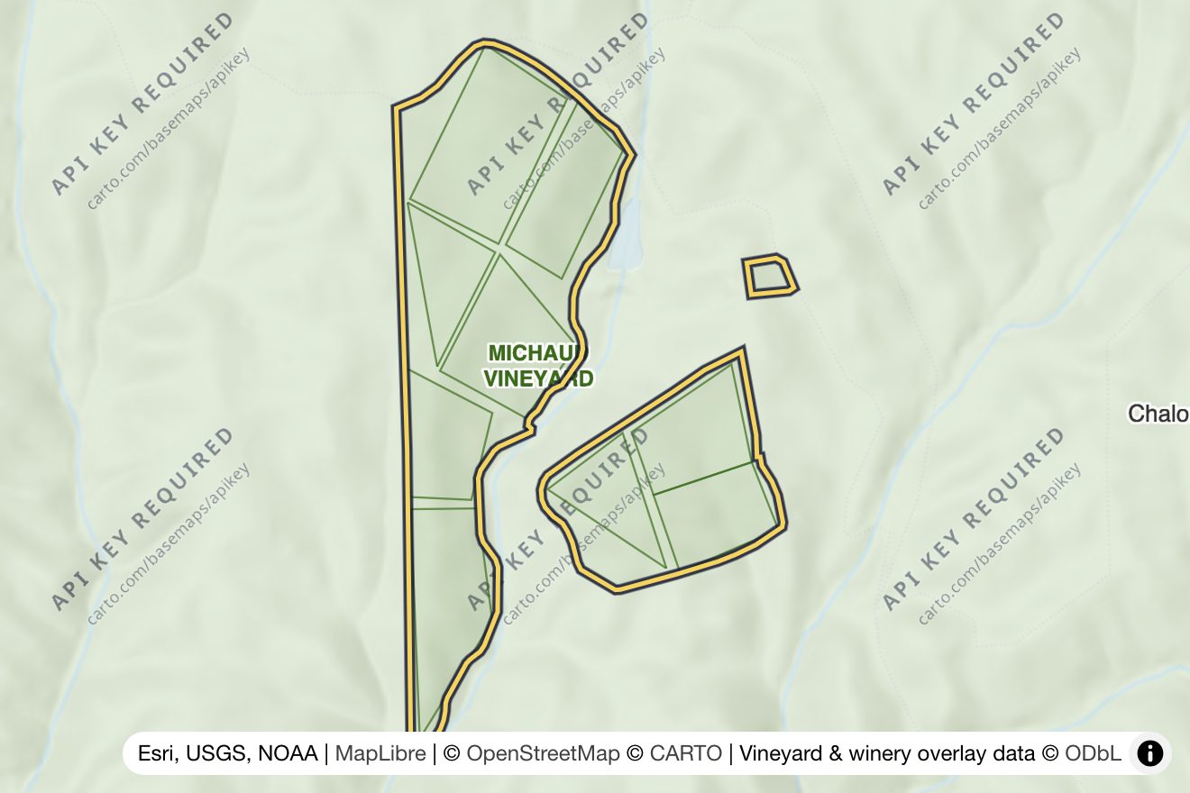 Map of Michaud Vineyard