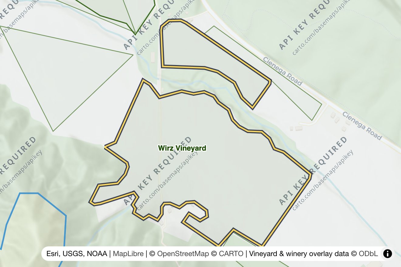 Map of Wirz Vineyard