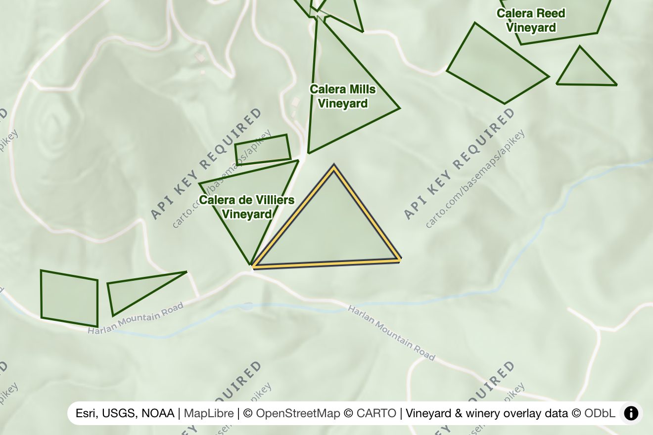 Map of Calera Jensen Vineyard