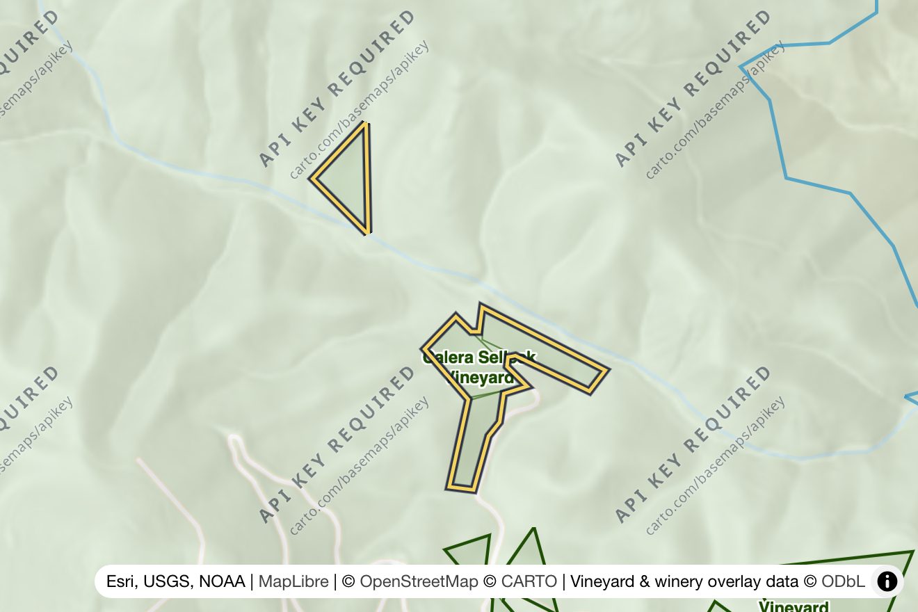 Map of Calera Selleck Vineyard