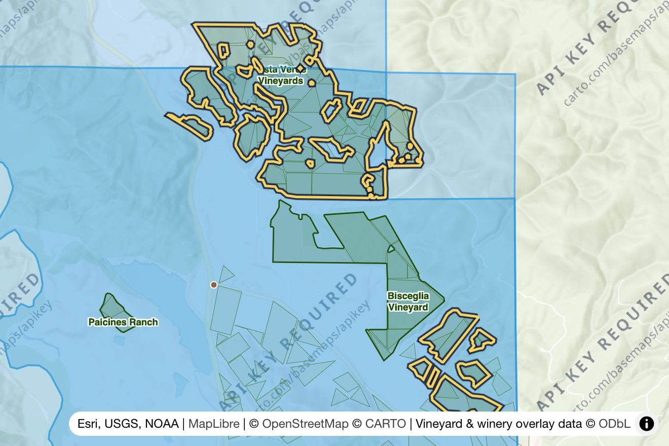 Map of Vista Verde Vineyard