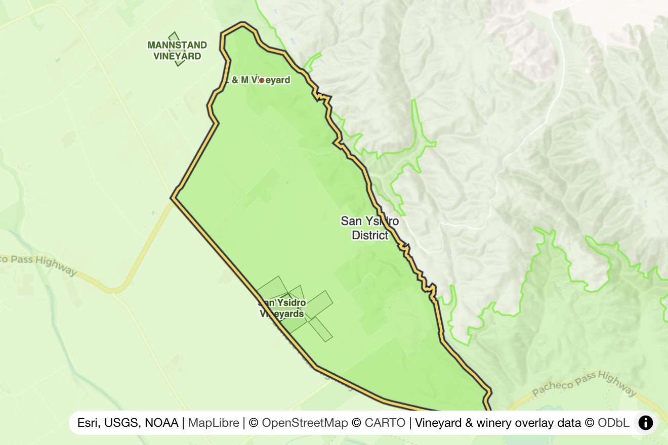 Map of San Ysidro District