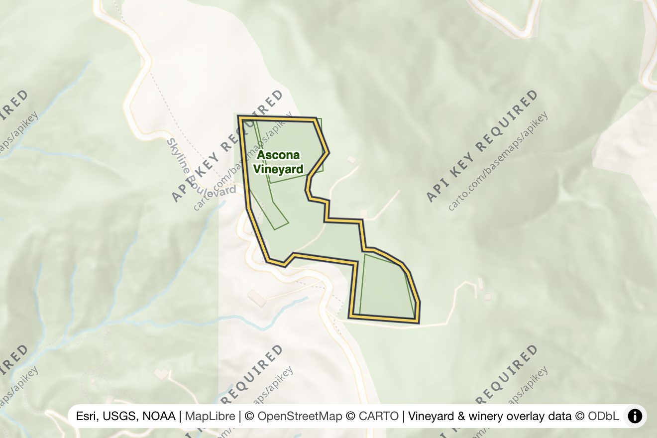 Map of Ascona Vineyard