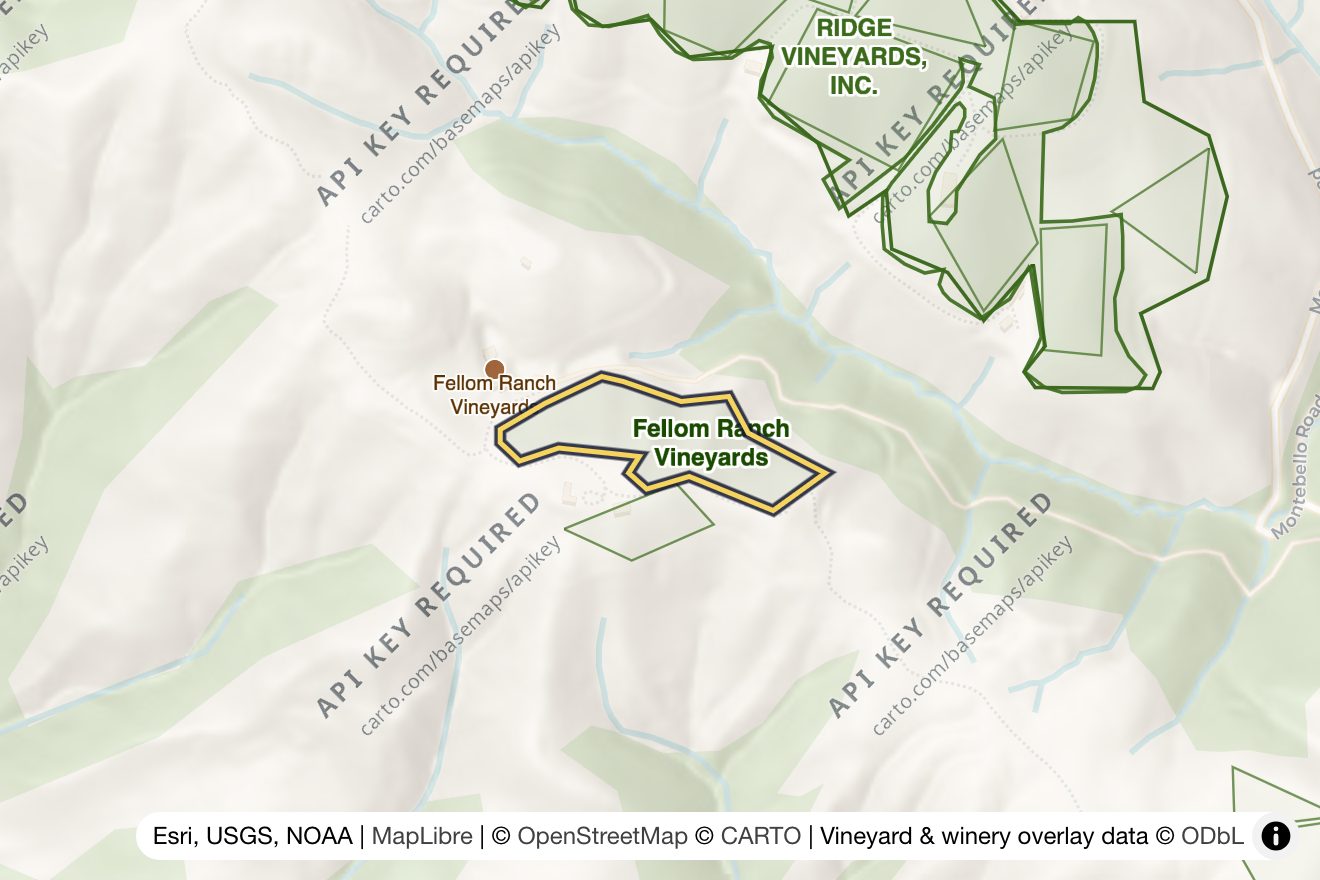 Map of Fellom Ranch Vineyard