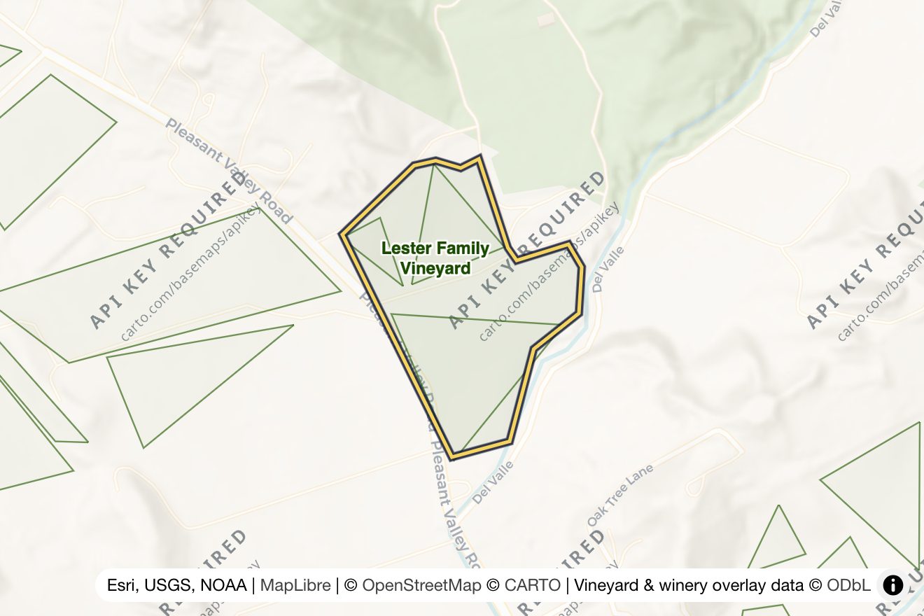 Map of Lester Family Vineyard