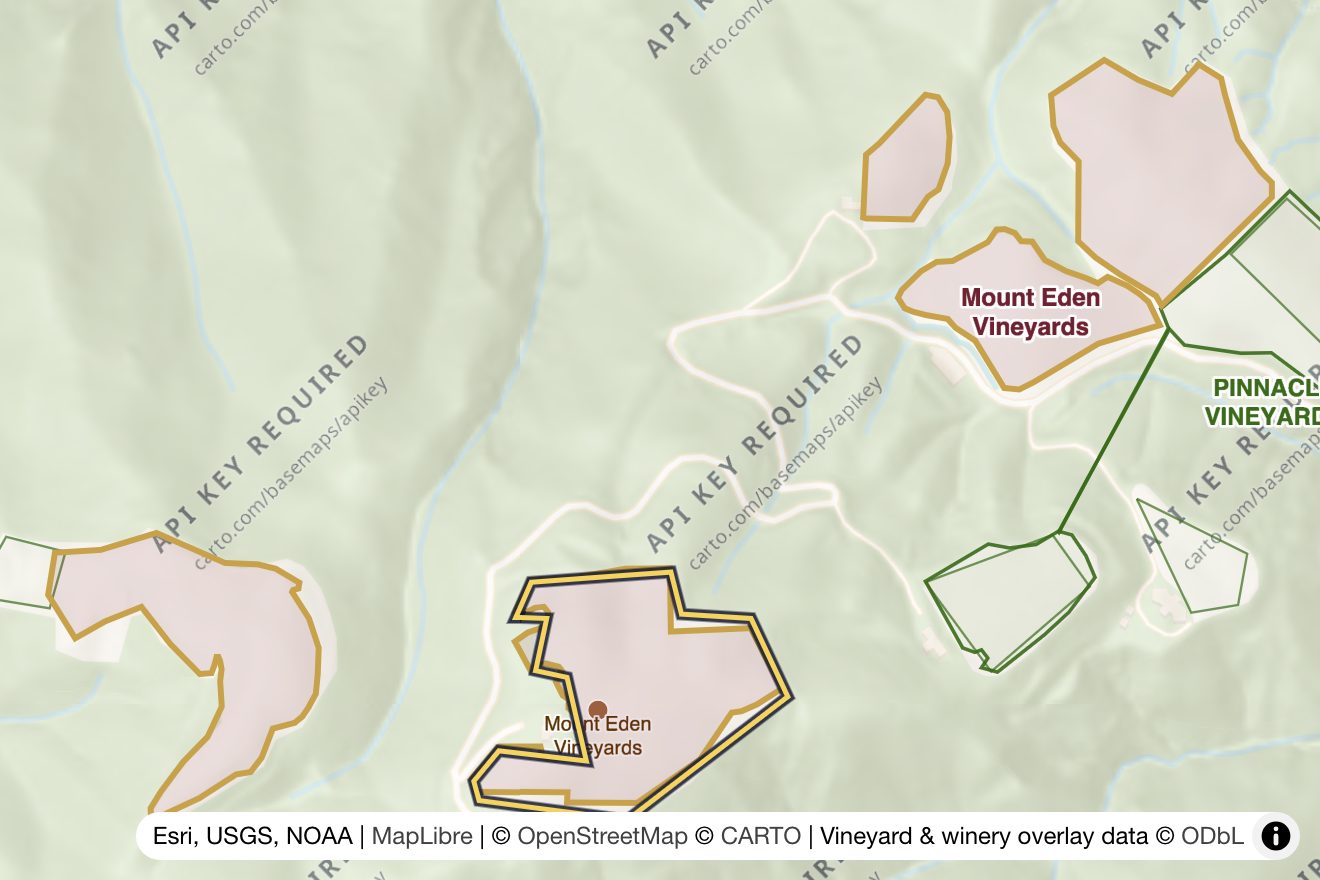 Map of Mount Eden Vineyards