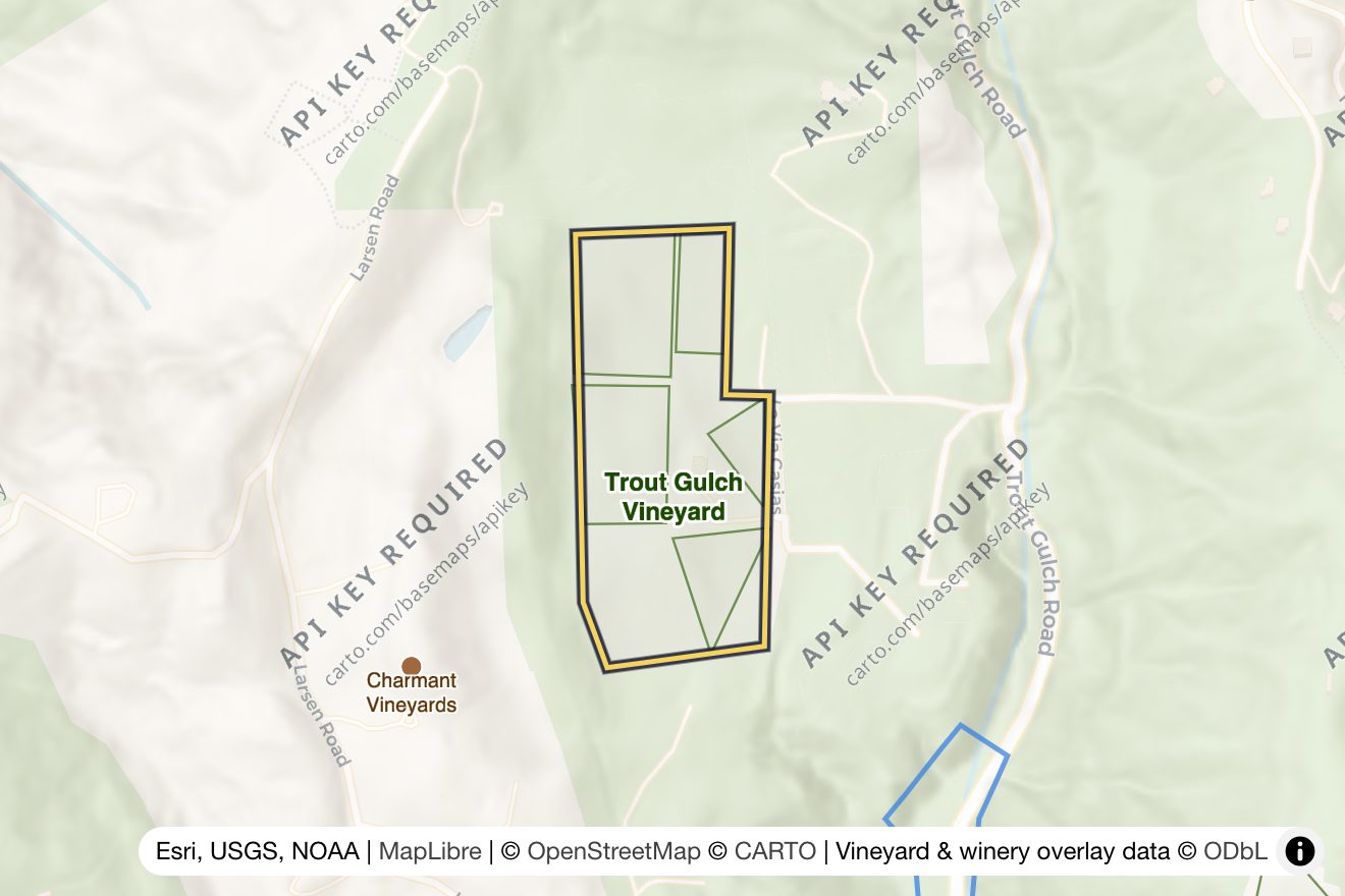 Map of Trout Gulch Vineyard
