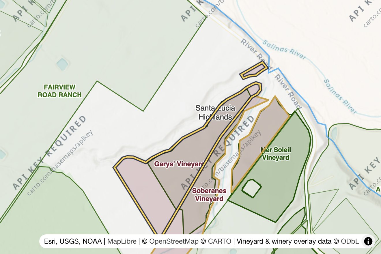 Map of Garys' Vineyard