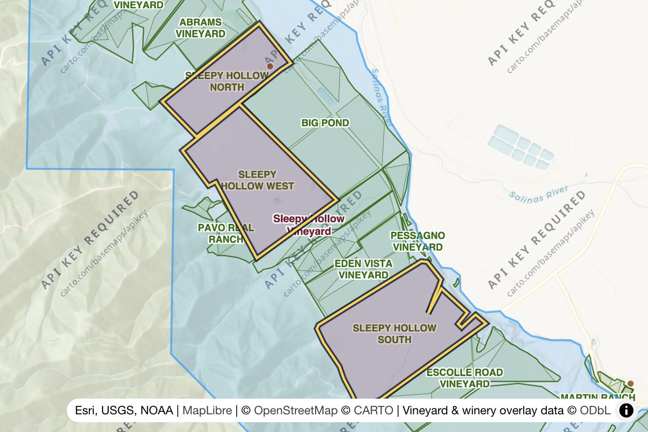 Map of Sleepy Hollow Vineyard