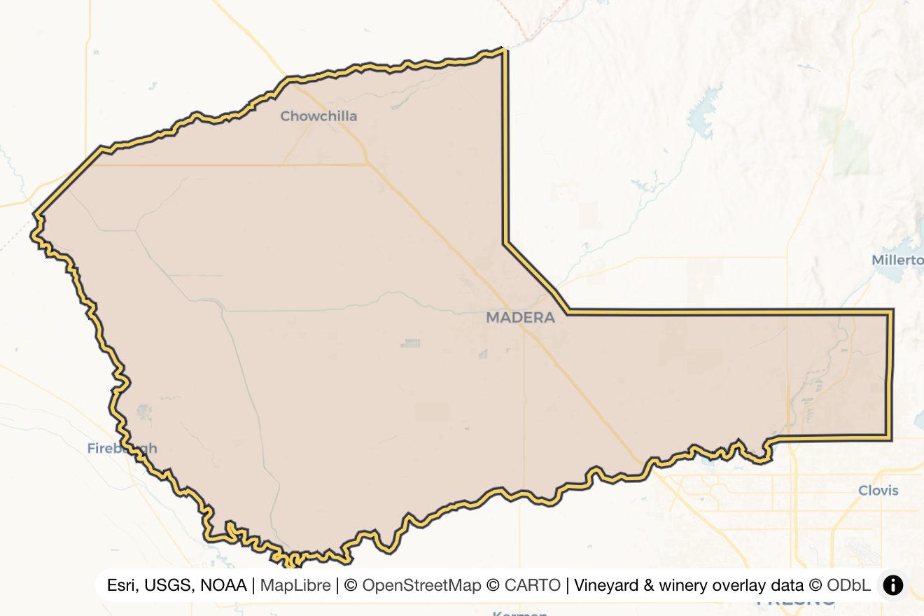 Map of Madera