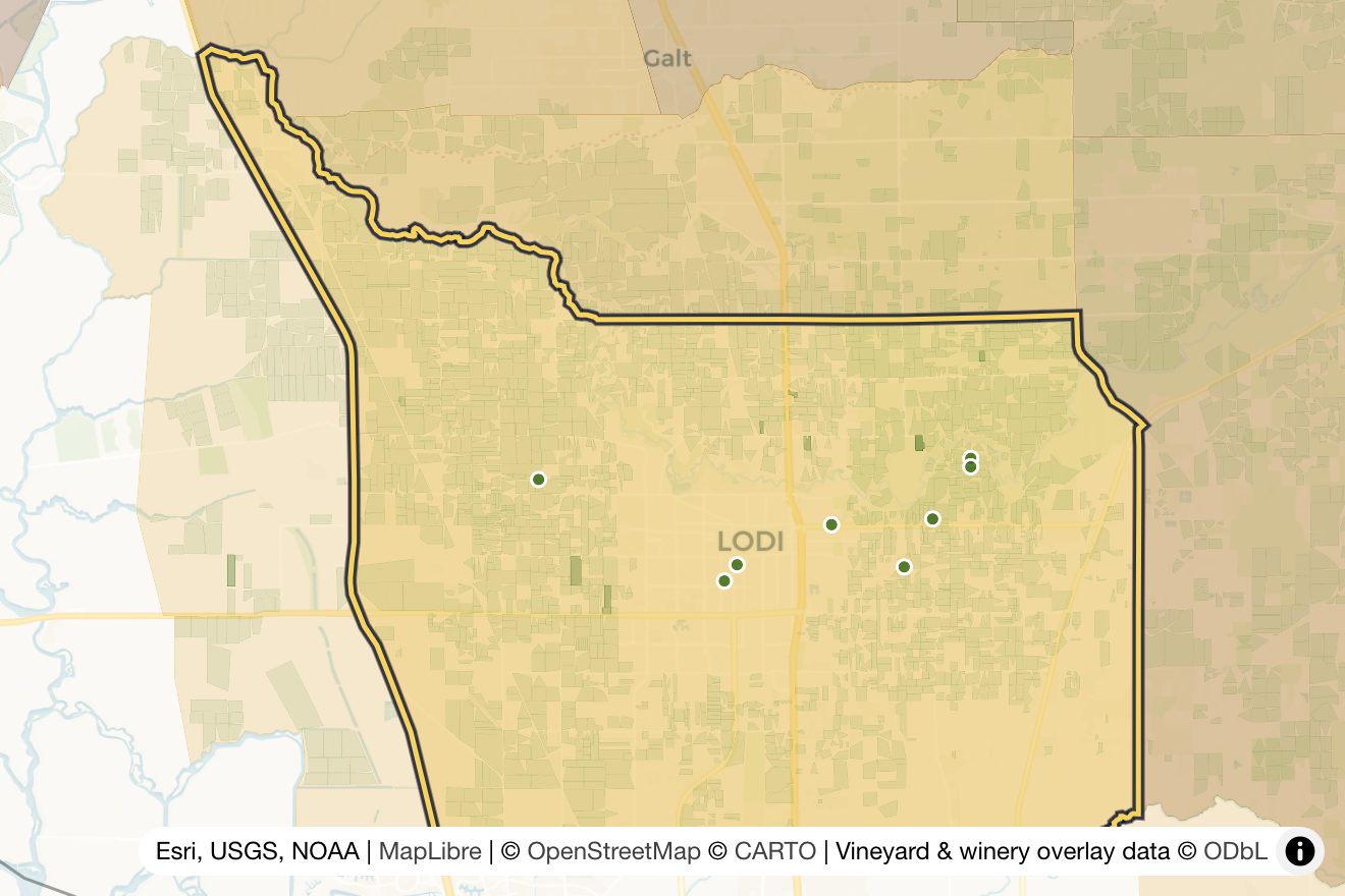 Map of Mokelumne River