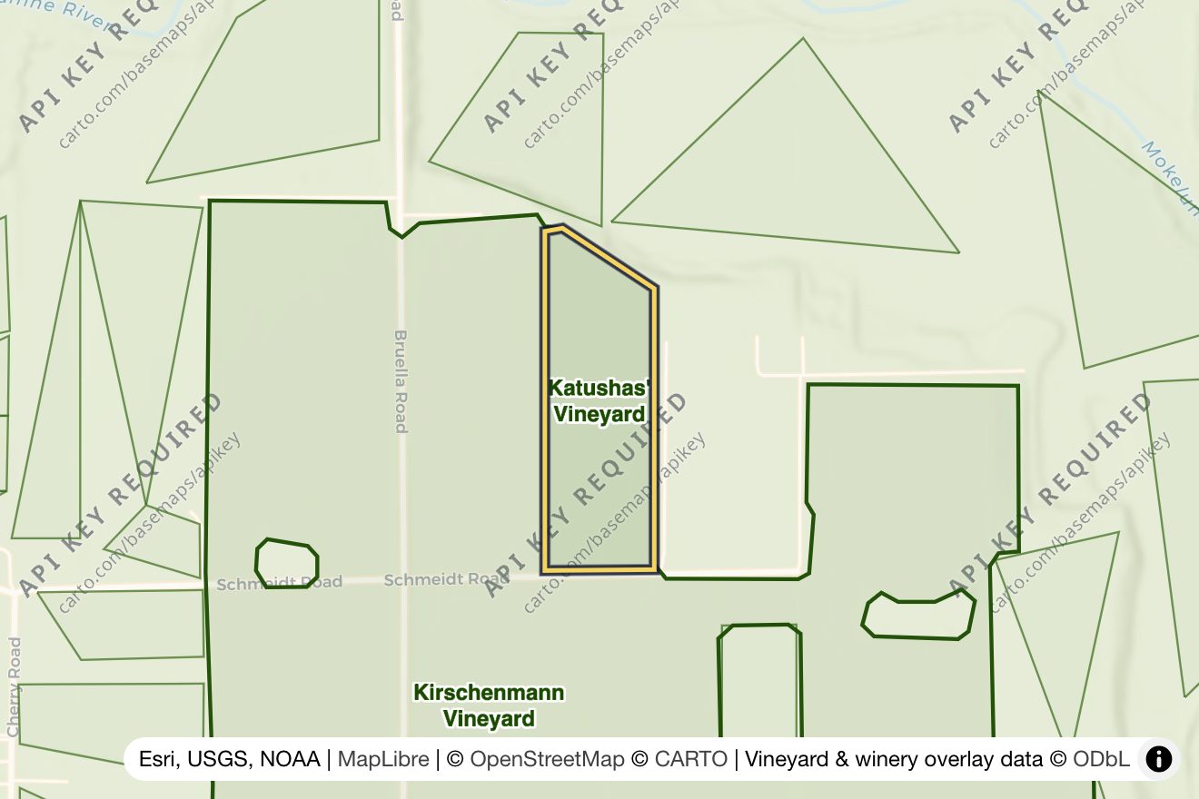 Map of Katushas' Vineyard