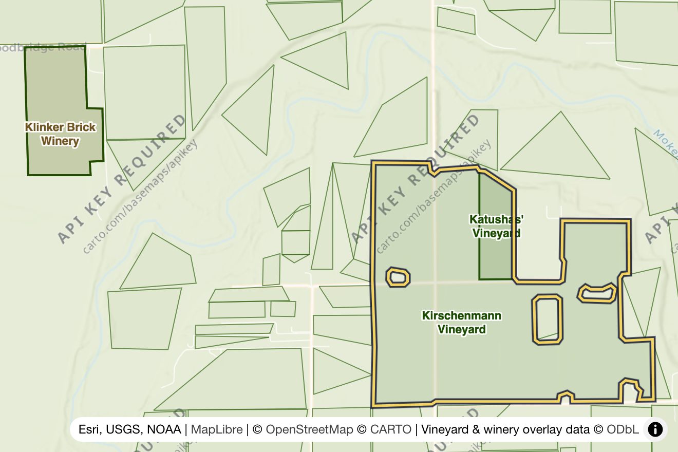 Map of Kirschenmann Vineyard