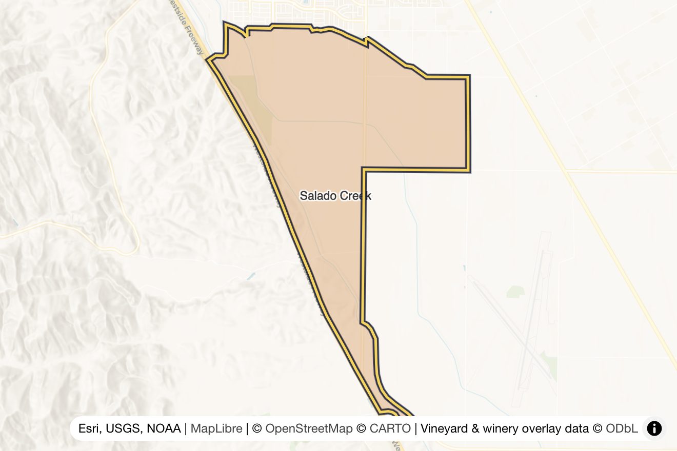 Map of Salado Creek
