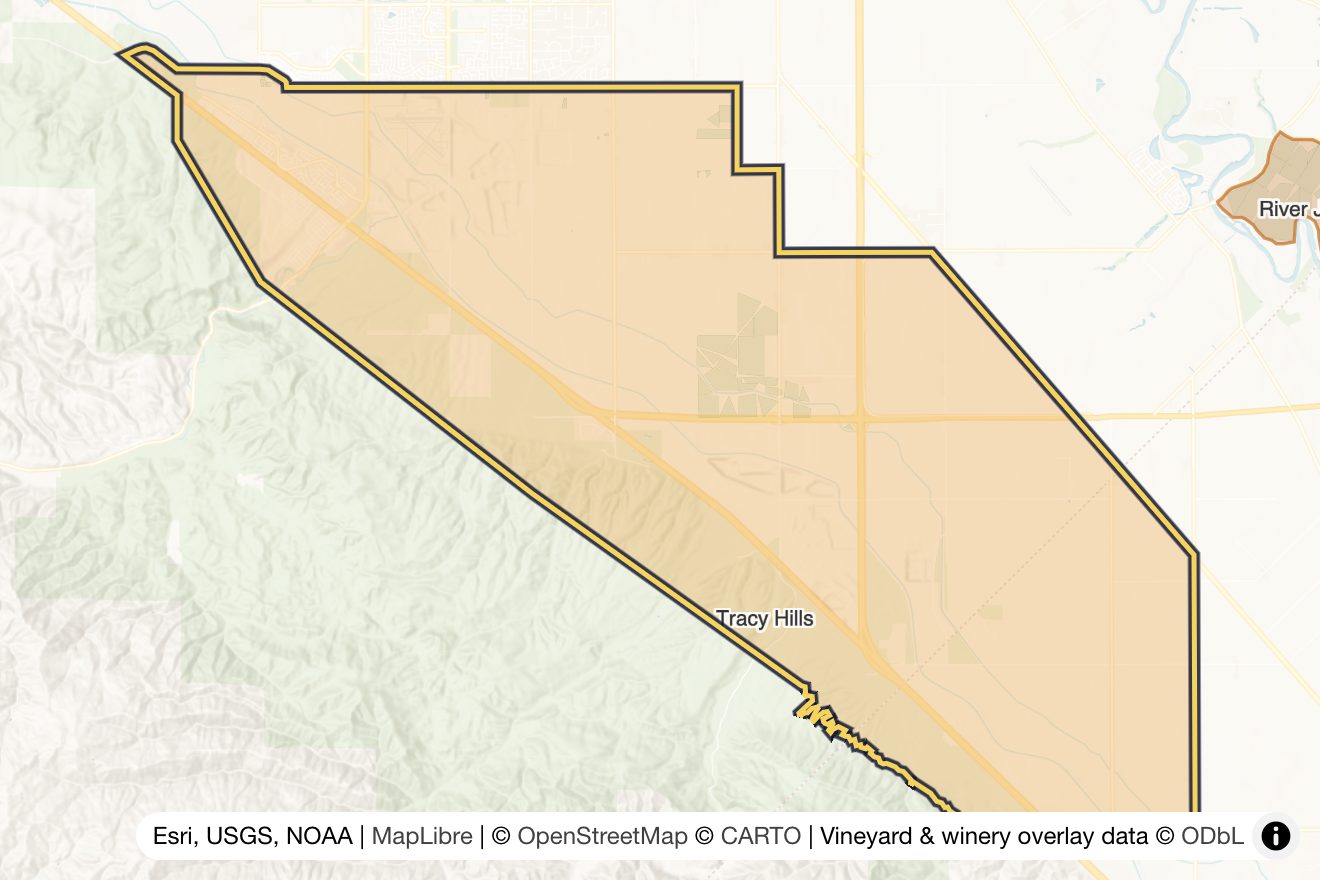 Map of Tracy Hills