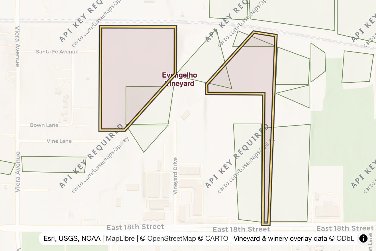 Map of Evangelho Vineyard