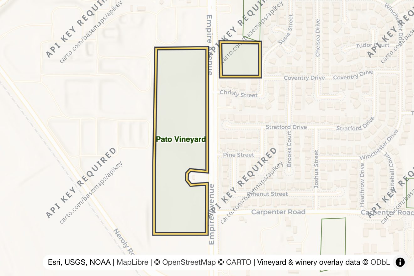 Map of Pato Vineyard