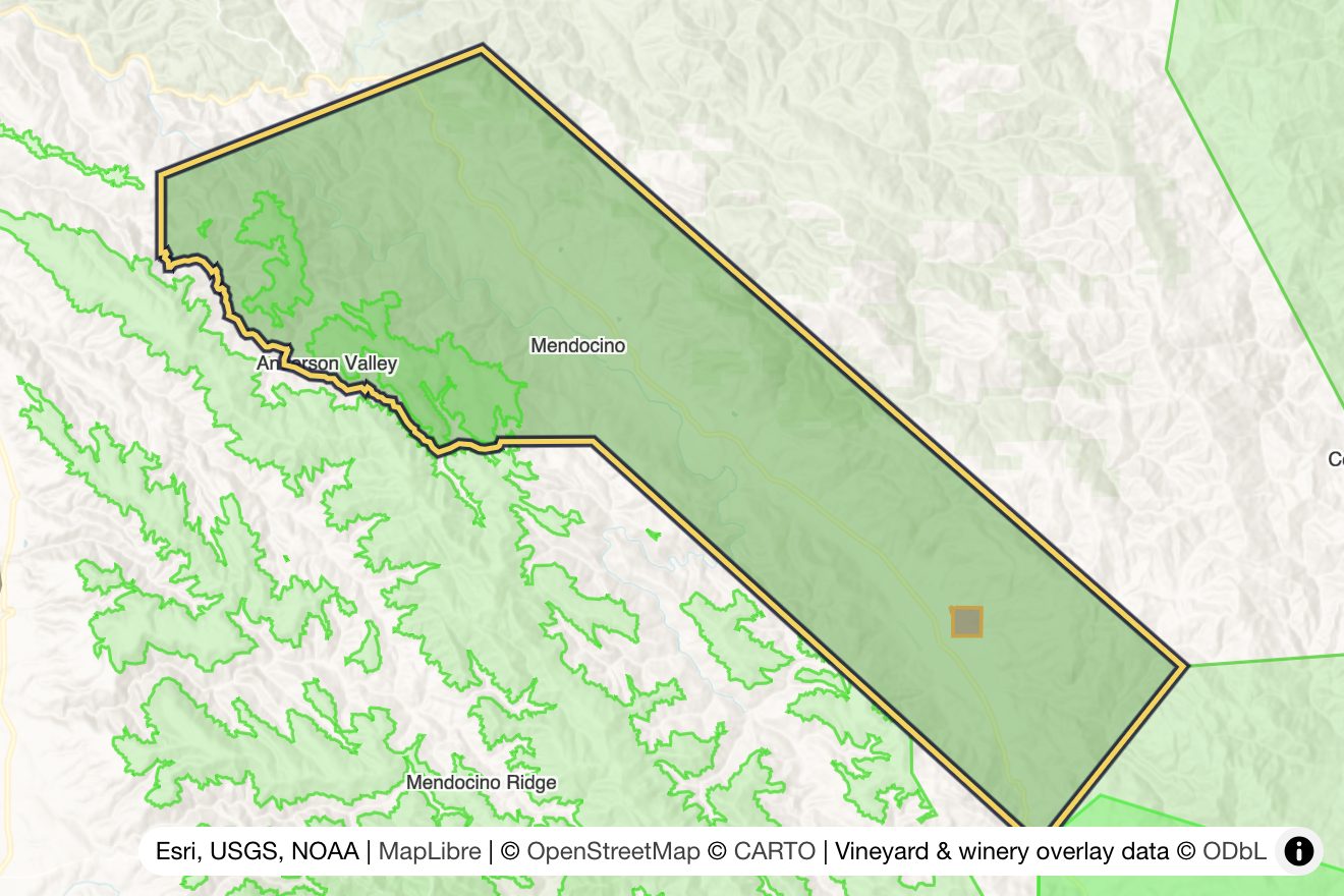 Map of Anderson Valley