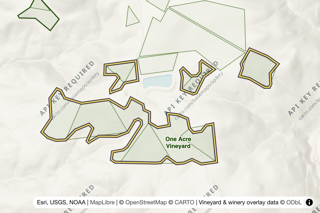 Map of One Acre Vineyard